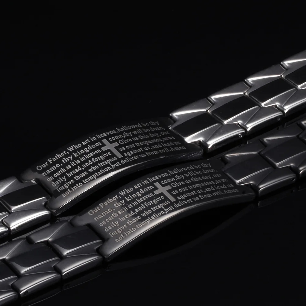 Высокое качество Для мужчин Нержавеющая сталь мужской браслет Jewelry черный