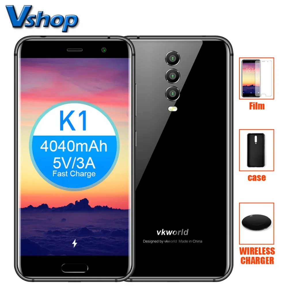 Vkworld K1 три камеры заднего вида 4G смартфон Android 8 1 4 Гб ОЗУ 64 ПЗУ Восьмиядерный