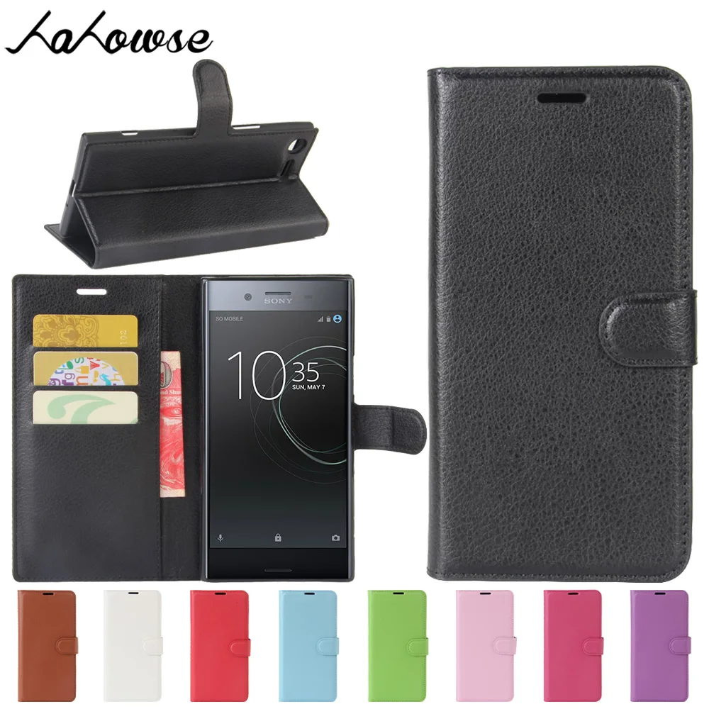 Hahowse флип чехол бумажник для Sony Xperia XZ Премиум Premium Dual g8141 g8142 кожи кожа + силиконовый