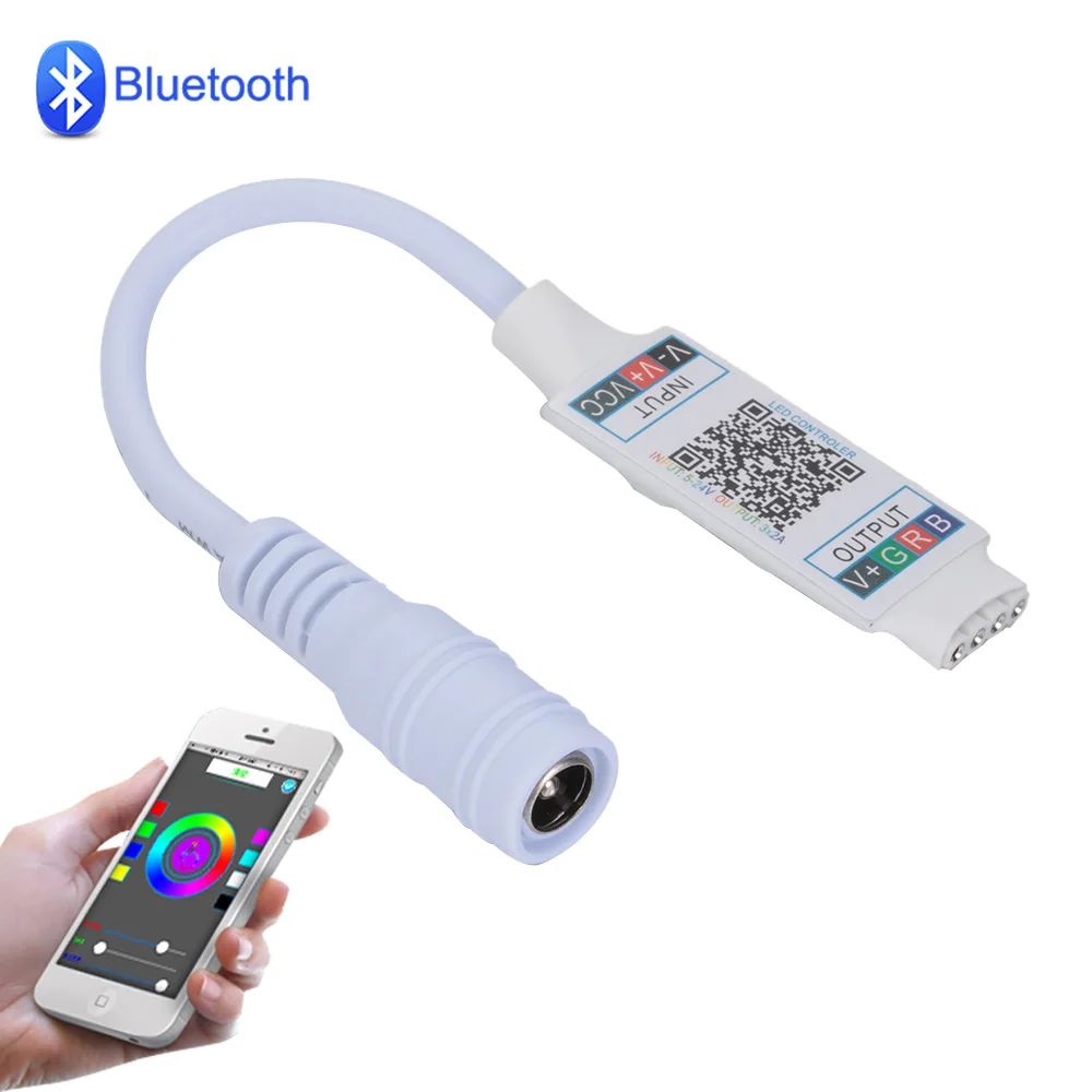 1 шт. Светодиодная лампа RGB контроллер DC5 24V Bluetooth Музыка для 5050 3528 гнездовая вилка к
