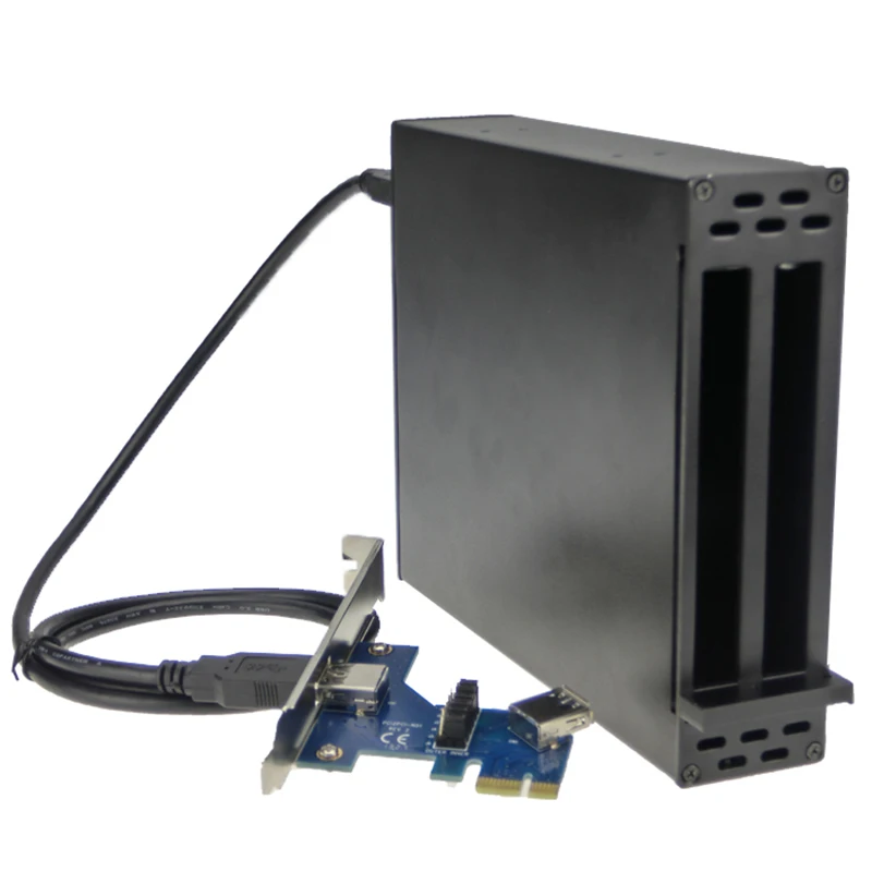 Factory price PCI e x1 to 2 PCIe slots adapter PCI express to PCIe