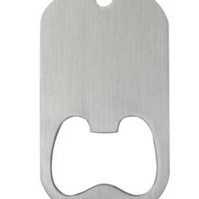 Средний слот dog tag открывалка Открывалки Нержавеющая сталь Лидер продаж Средний слот dog tag Нержавеющая сталь тег fh890309