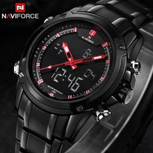 Naviforce Спорт Для мужчин часы Полный Сталь Водонепроницаемый Для мужчин S Часы лучший бренд класса люкс Военная Униформа кварцевые наручные часы Relogio masculino часы