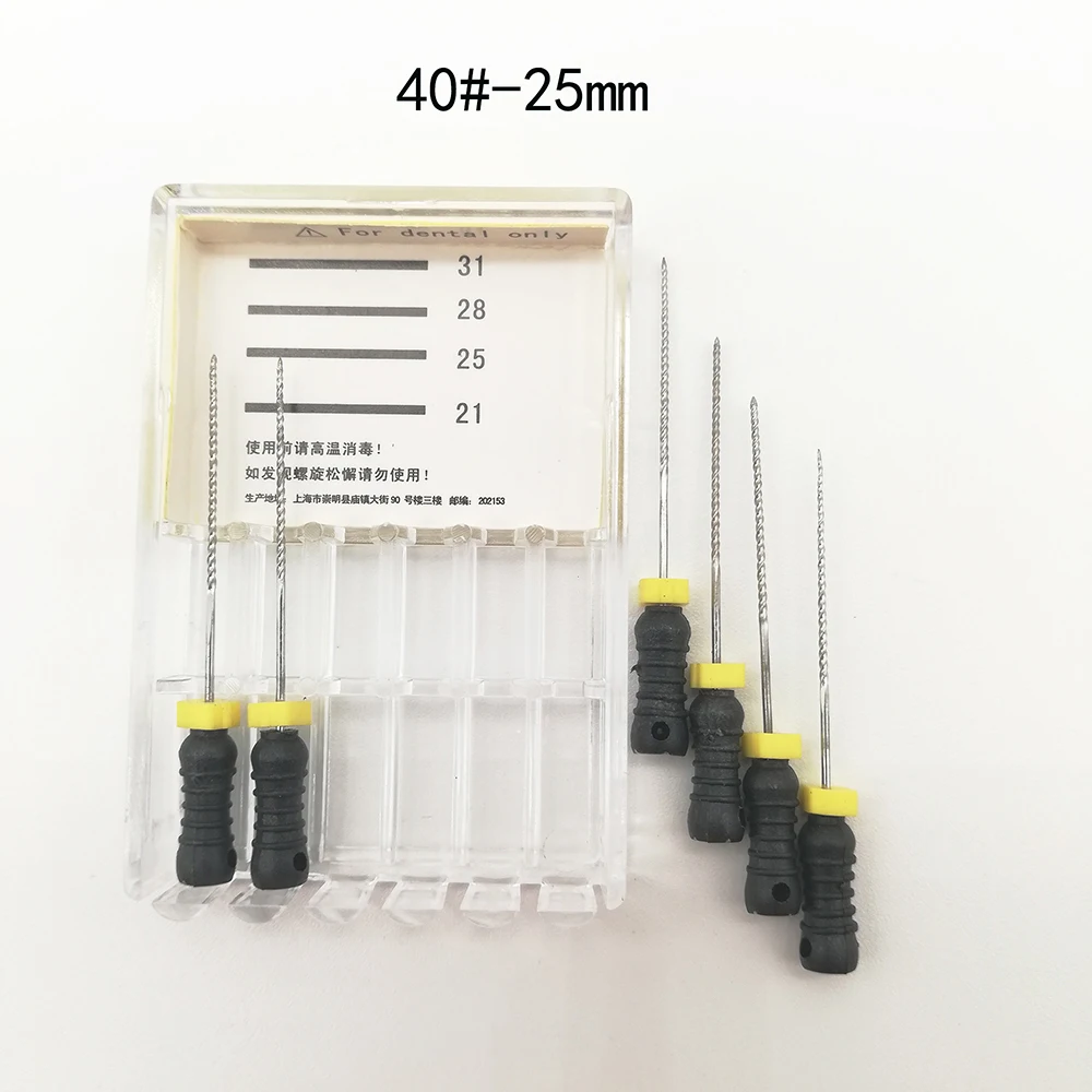 8 packs 8#-40# 25mm Dental K Files Root Canal Dentistry Endodontic Instruments Dentist Tools Hand Use Stainless Steel