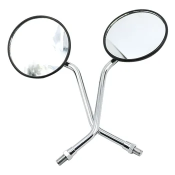 

M10 10MM Screw Rear View Glass Side Mount Mirrors Set For Yamaha DT100 DT125 DT175 DT250 DT400 XT500 TX750 RD 200 250 350 400