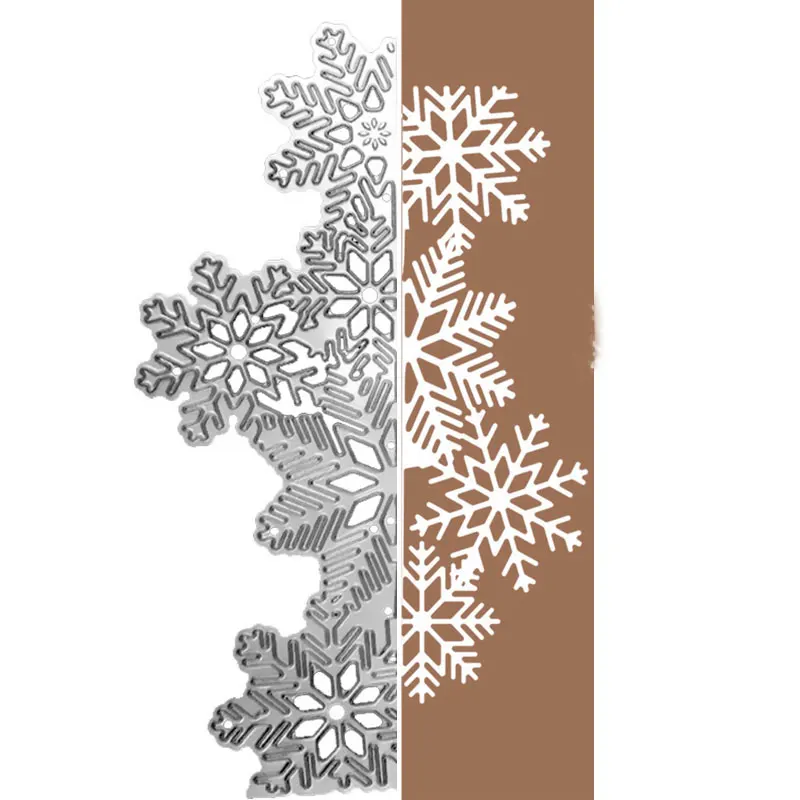 

snowflake border metal cutting Dies Scrapbooking Craft Die Cut create Emboss paper card make Stencil die template 135*43mm
