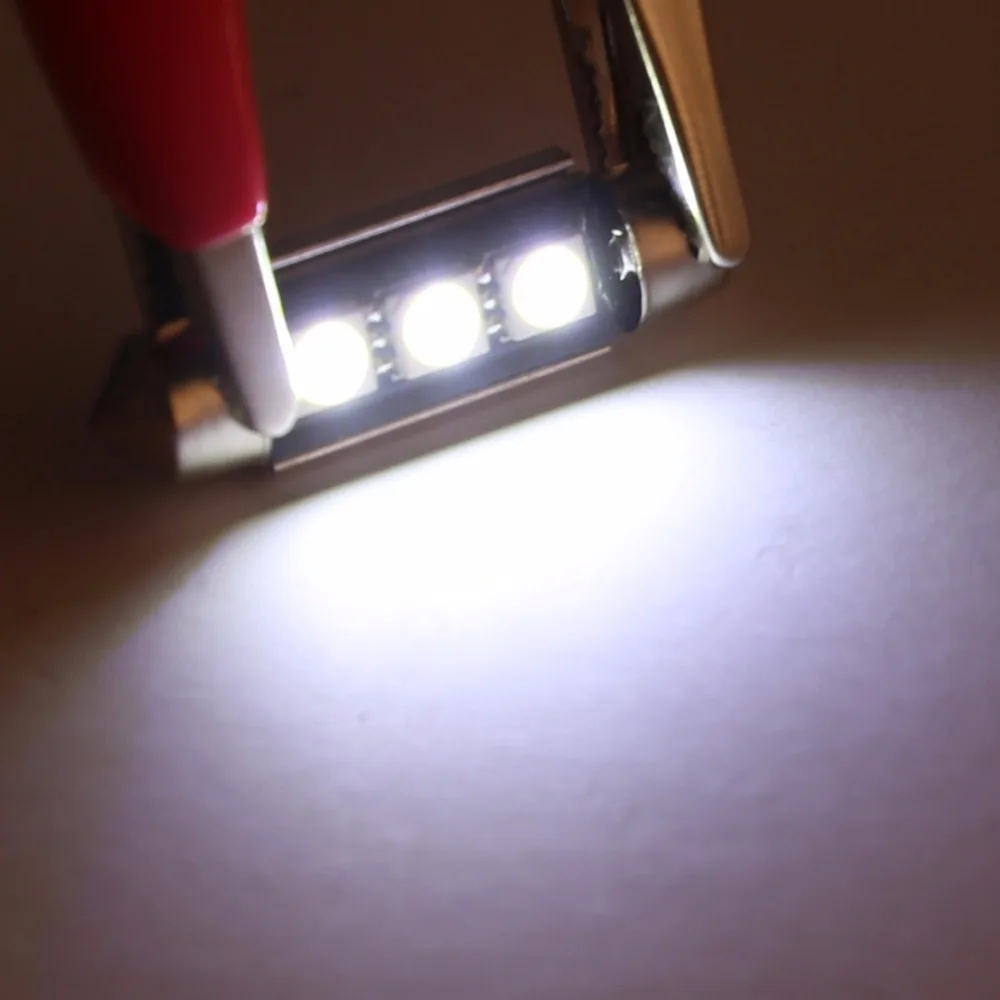 2x39 мм 3 SMD 5050 белая купольная гирлянда C5W CANBUS без ошибок автомобиля