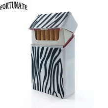Вмещает 20 сигарет, Зебра полосы силиконовый портсигар Модный чехол эластичный резиновый портативный мужской/женский сигаретный чехол на ремень