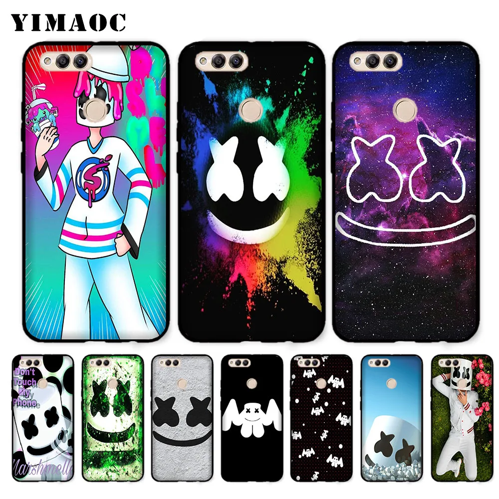 

YIMAOC Marshmello Unique Design Soft Case for Huawei Honor Note 10 9 Lite 8C 8X 8 Lite 7X 7A 3GB Pro 7C 6A