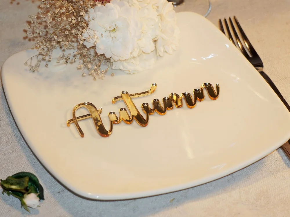 

Acrylic Wedding Name Place Setting, Personalize Wedding Table place Name Place Settings,Wedding Decoration,Custom Guest Names,