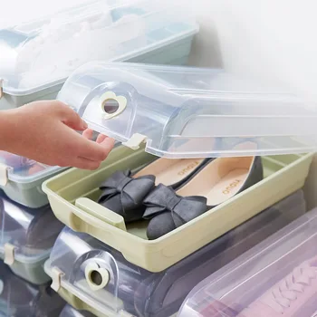 

Stackable Storage Shoe Box Transparent Tinishing Storage Box Simple Men And Women Shoes Plastic Shoe Box