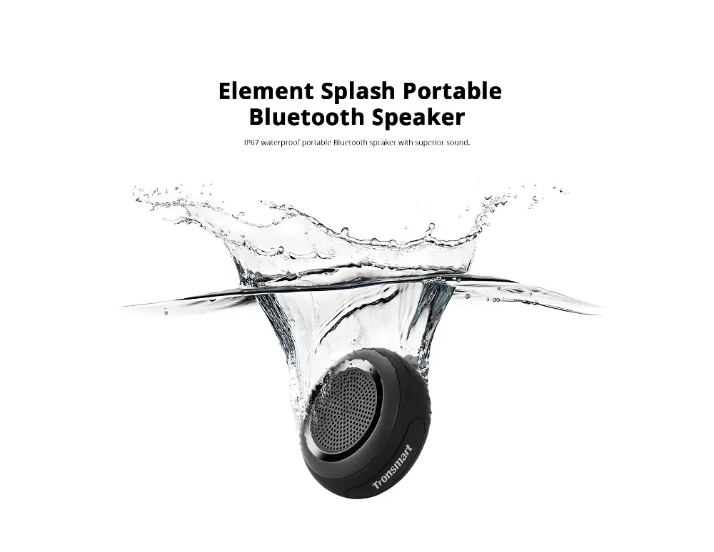 Tronsmart Element Splash Bluetooth Speaker  IP67 Waterproof Soundbar Portable Speaker Computer Bluetooth 4.2 Wireless Speaker (2)