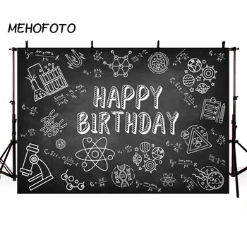

Science Theme Party Backdrop The Scientist Laboratory Blackboard Photo Background Happy Birthday Decoration