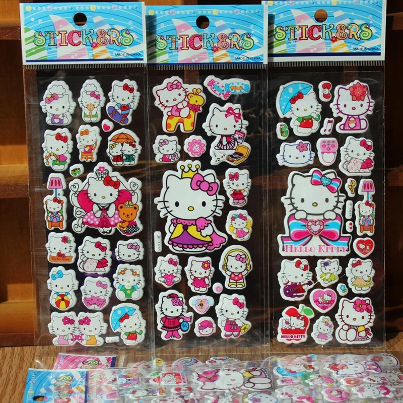 

Kawaii Stationery Office DIY Children Stickers Kids Creative Cute Hello Kitty Decorative Diary Label Scrapbook Sticker Girl Gift