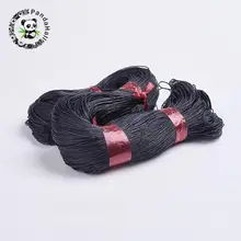 Китайский хлопковый вощеный шнур, 1 мм, 1,5 мм, фурнитура для браслета, ожерелья, плетение, изготовление ювелирных изделий, сделай сам, черный, красный, белый, около 350 м/комплект