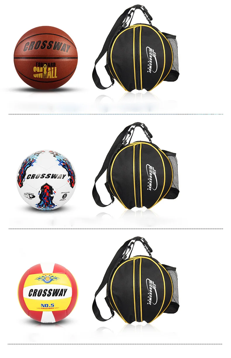 CROSSWAY Спорт на открытом воздухе плечо Футбольный Мяч Сумки тренировочное оборудование аксессуары футбольный комплект для детей волейбол баскетбольная сумка