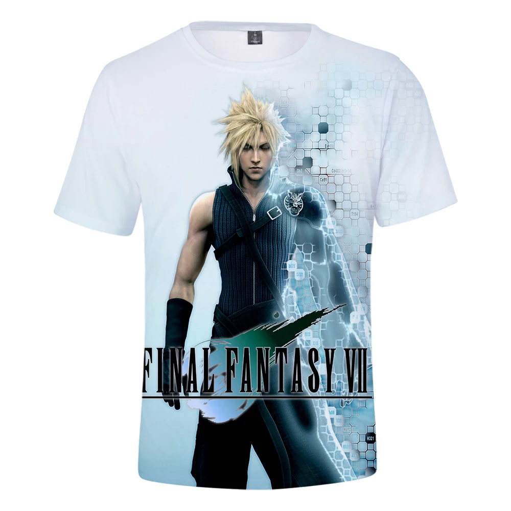 Хит 2019 final fantasy VII 3D принт футболка для мужчин/девочек летняя Harajuku свободная