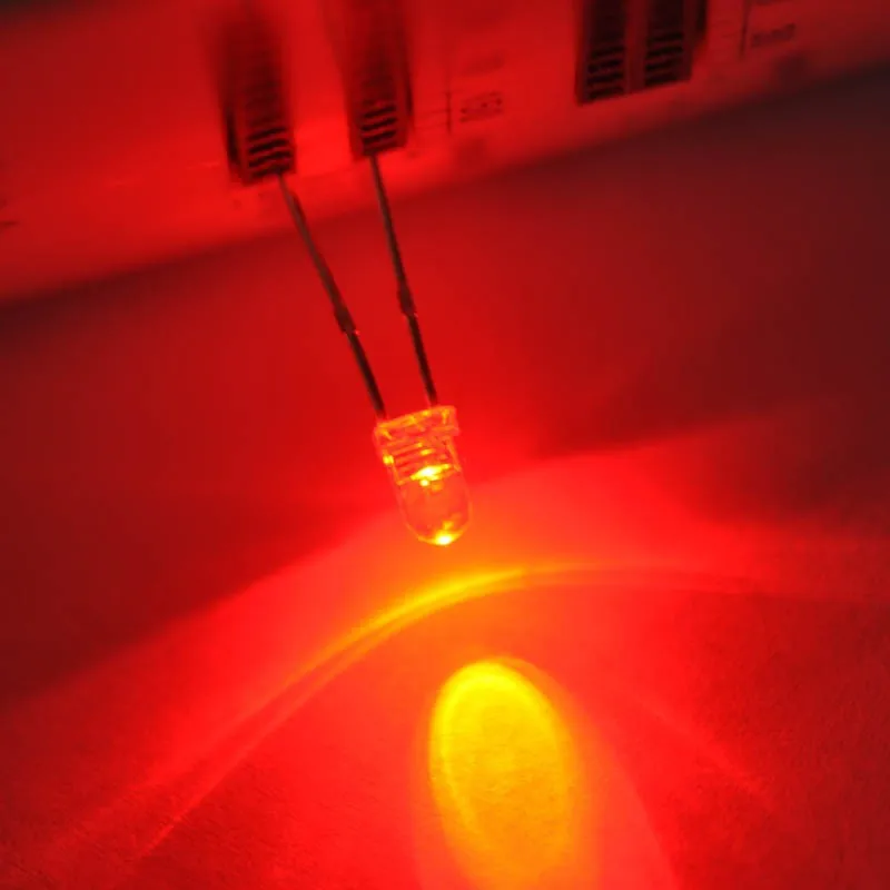 3mm red led round with domed top transparent lens high brightness 2pins through hole(2)