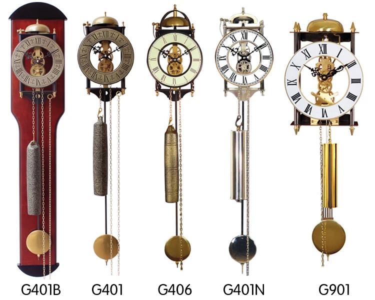 Mechanical Vintage Skeleton Pendelum Wall Clockin Wall Clocks from