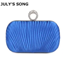 Женские Элегантные Простые королевские фиолетовые атласные шелковые вечерние сумочки с бриллиантами для банкета, свадебные сумочки, вечерние сумочки