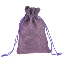 9,5x13,5 см пользовательские печатные джутовый шнур подарок пакетик для украшений стильный Натуральная Мешковина с нейлоновый шнурок для повторного использования