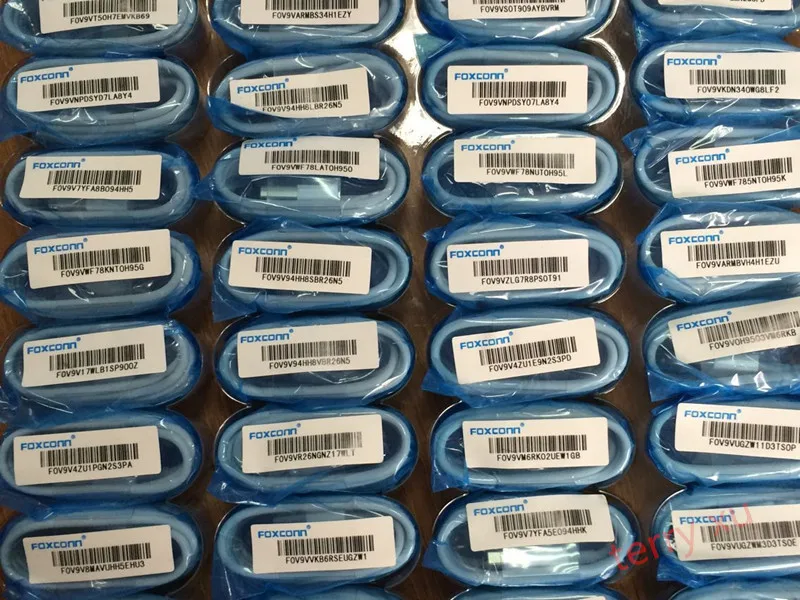 100pcs/100% Genuine Original From Foxconn Factory E75 Chip OD 3.0mm Data USB Cable For APPLE iPhone 7 5S 6 6s plus  ipad ios10