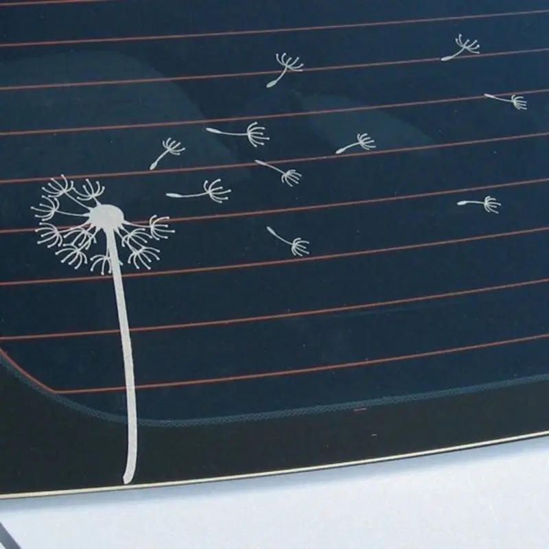 Креативные художественные и романтические наклейки на автомобиль, виниловые наклейки на автомобиль с изображением одуванчика, дующего на ветру, s2042