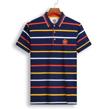 

England Style Mens Polo Shirt US Famous Brand 2019 Summer Embroidery Striped Short Sleeve Great Designer Polos Shirt C2231