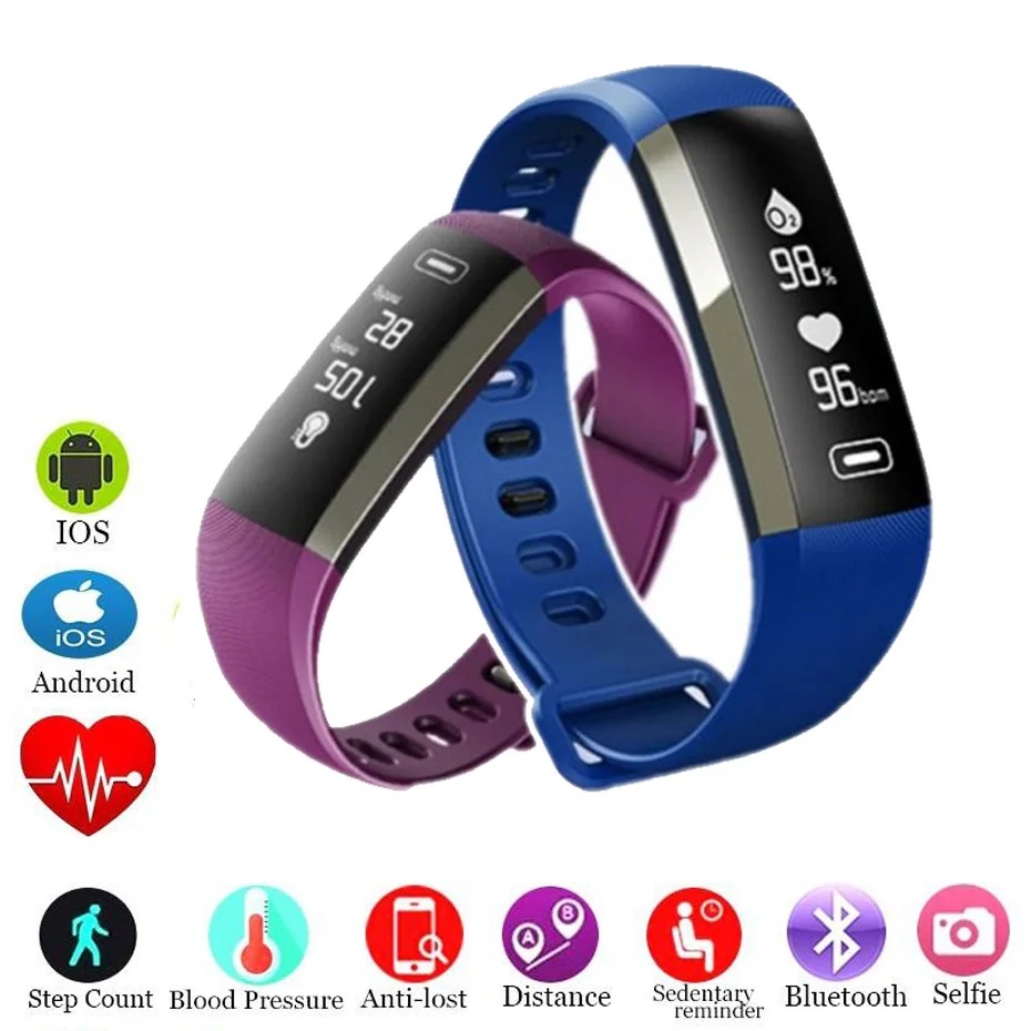 

Fitness Bracelet Color Screen Smart Watch Men GPS Sedentary Reminder for Android IOS Chess Clock Digital Pedometer Watch