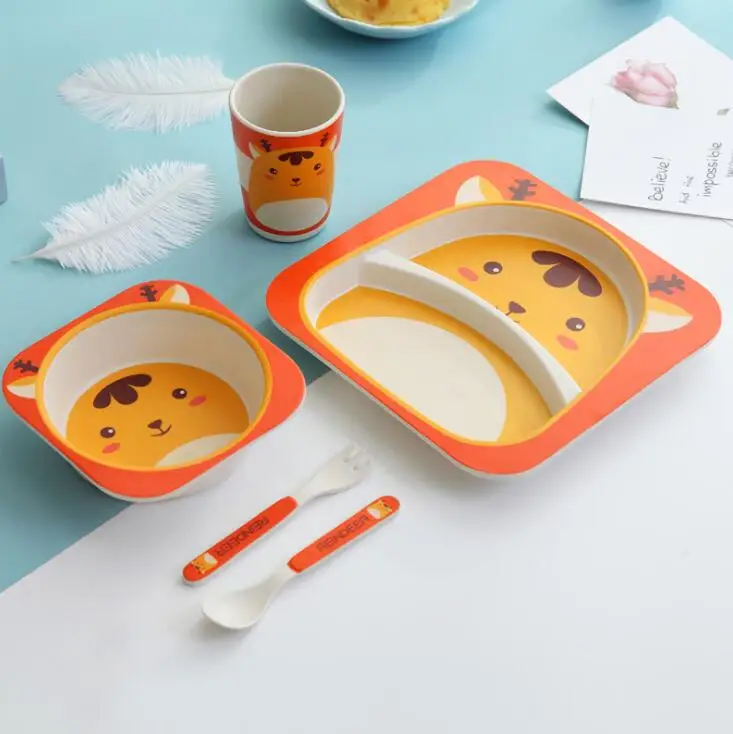 5pcs/sets Children's Tableware Cartoon Rice Baby Feeding Bowl Meal Bowl Bamboo Fiber Kids Cute Cutlery Boy Girl Gift Tableware 5pcs/sets Children's Tableware Cartoon Rice Baby Feeding Bowl Meal Bowl Bamboo Fiber Kids Cute Cutlery Boy Girl Gift Tableware