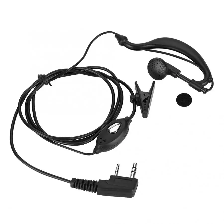 

Universal 2 Pin K Plug Walkie Talkie Headset with PTT Microphone For Baofeng UV-5R BF-888S for Kenwood Retevis Two Way Radio
