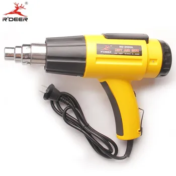 Price RDEER 2000W Digital Hot Air Gun 100-600 Degrees Temperature Adjustable Digital Lcd Display Time Delay Power Air Heat Gun Hot