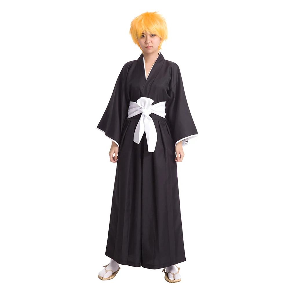 Brdwn унисекс Блич Ичиго Куросаки Rukia Byakuya Hitsugaya Die Pa косплей костюм кимоно (топ +