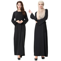 Fashion Muslim Lady Thobe Black Long Robe Long Sleeve Musulmane Mid Eastern Abaya Dress Islamic Clothing Caftan Arab for Women Fashion Muslim Lady Thobe Black Long Robe Long Sleeve Musulmane Mid Eastern Abaya Dress Islamic Clothing Caftan Arab for Women