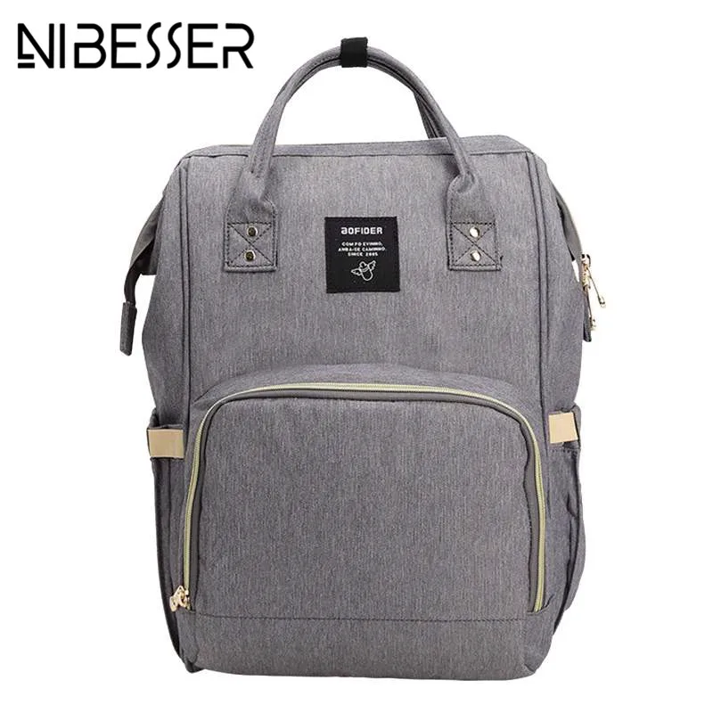 

NIBESSER Fashion Mommy Bag Baby Backpack Desiger Nursing Bag Large Capacity Travel Backpack Baby Care Bag For Mom Dad