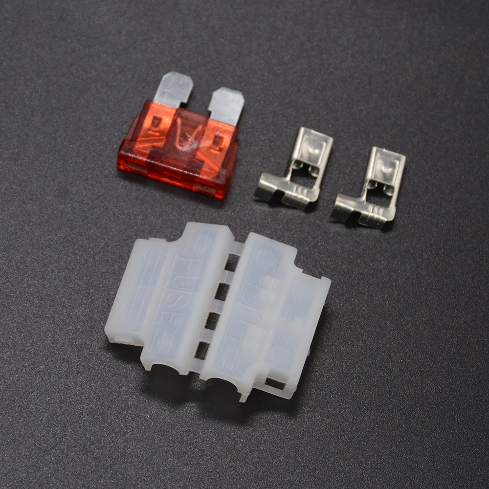 10sets Auto Standard Middle Fuse Holder + Car Boat Truck ATC/ATO Blade Fuse 3A 5A 10A 15A 20A 25A 30A 35A 40A