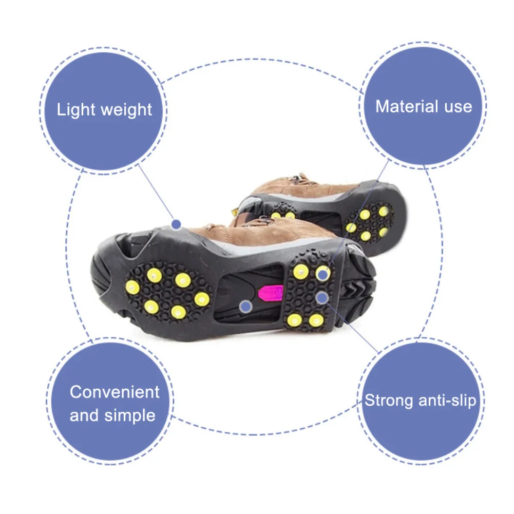 2 шт. 10 зубов альпинистские когти противоскользящие Туфли на каблуке накладка против скольжения на льду