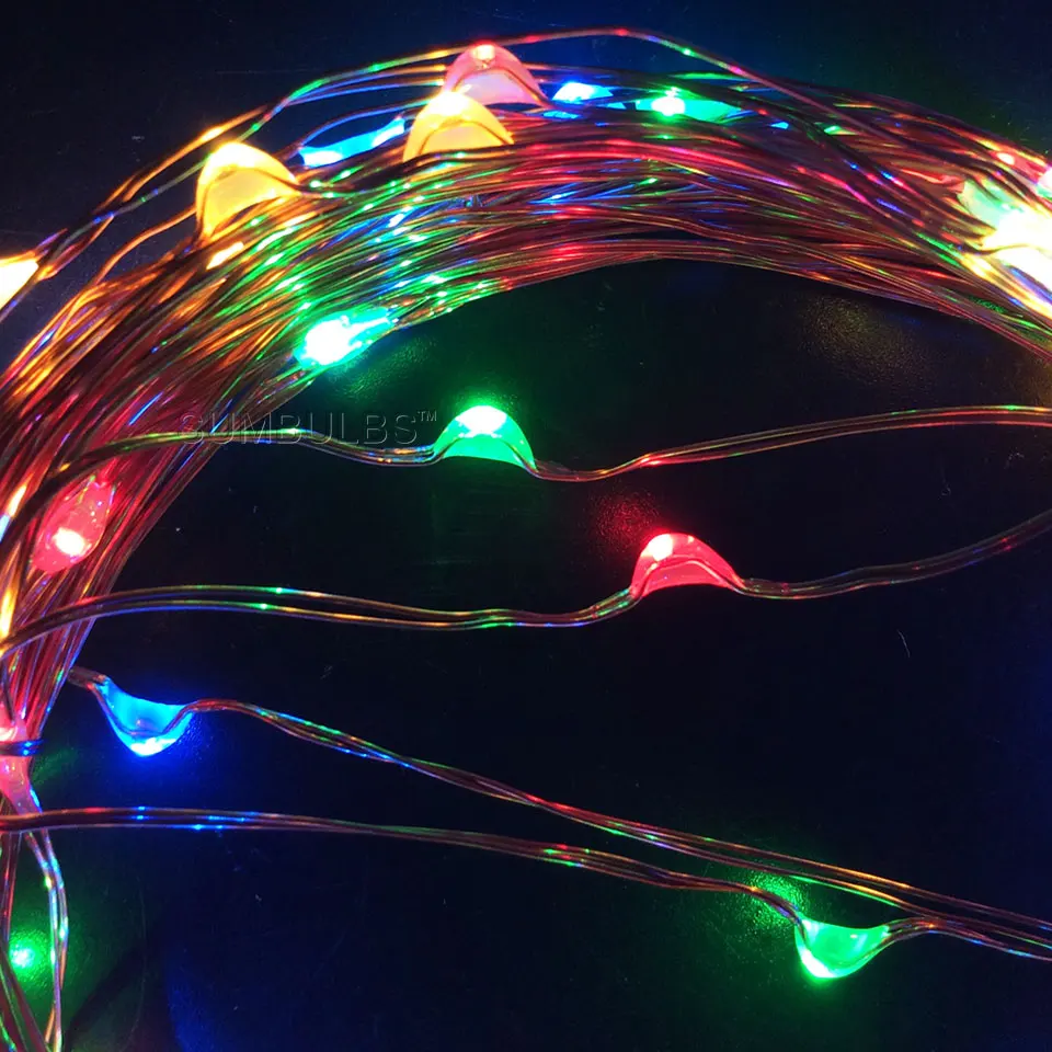1 м 10 светодиодная гирлянда USB на батарейках Cooper Wire Fairy Рождественские огни