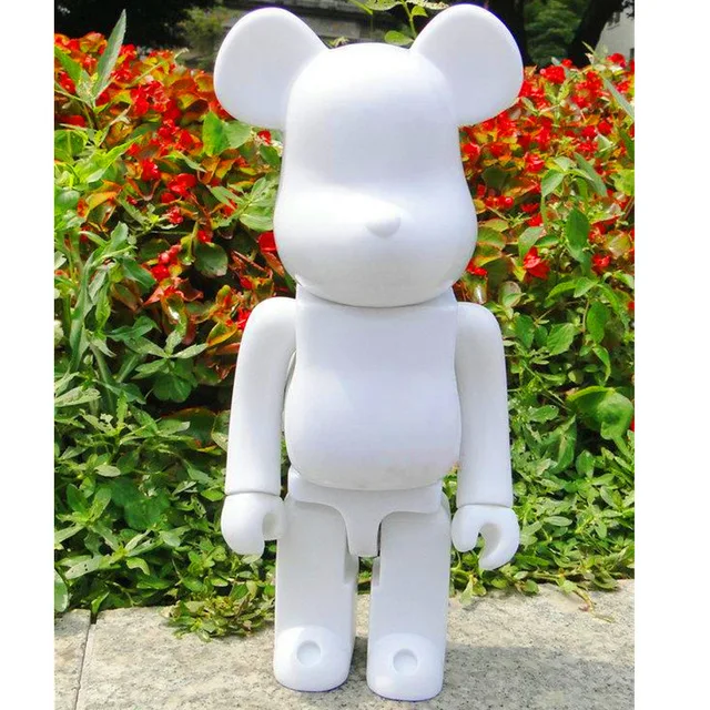 

11inch 28cm 400% bearbrick bear@brick DIY Paint PVC Action Figure White Color With Opp Bag