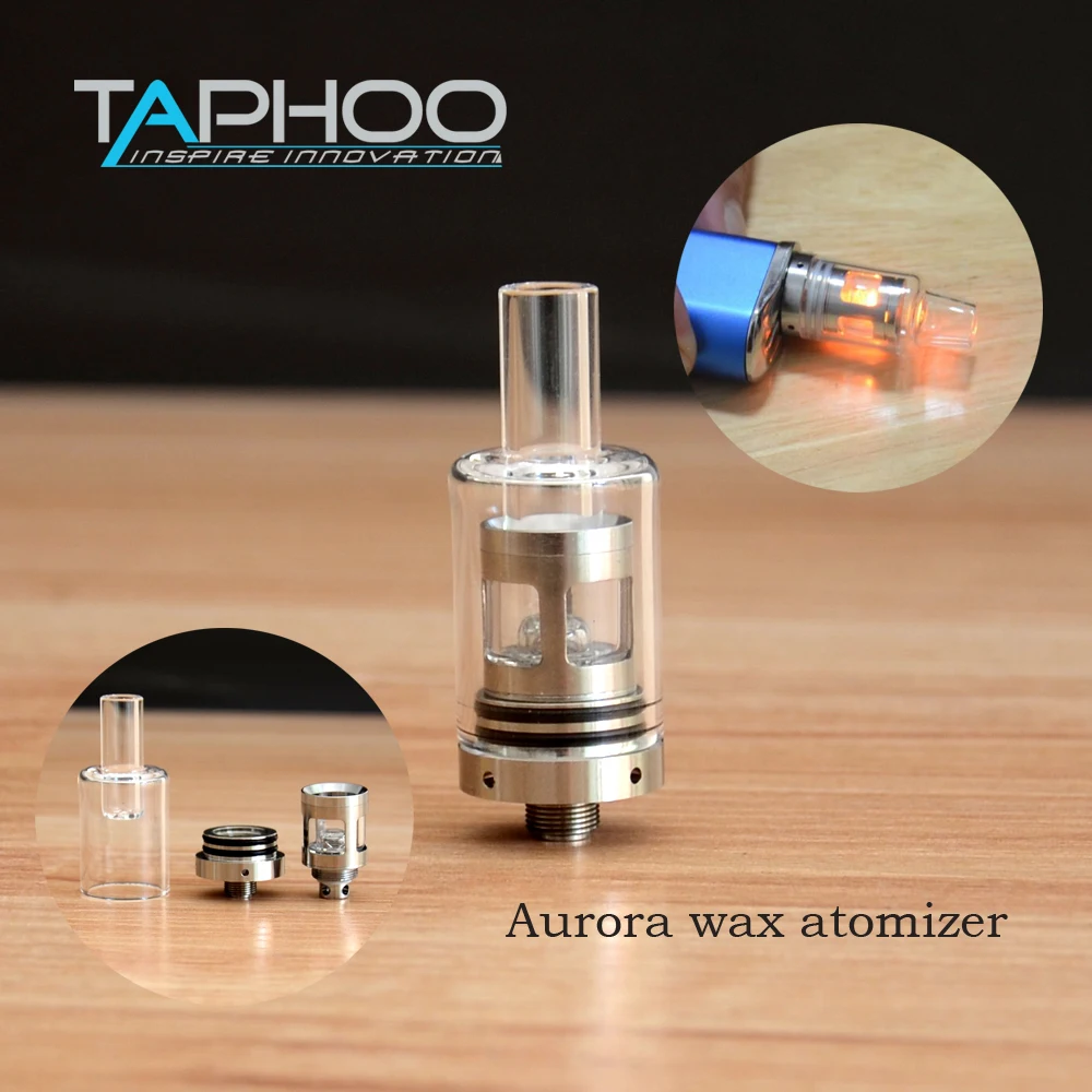 TAPHOO Glass Aurora wax atomizer Tank Wax 510 Thread Starter Kit Quartz