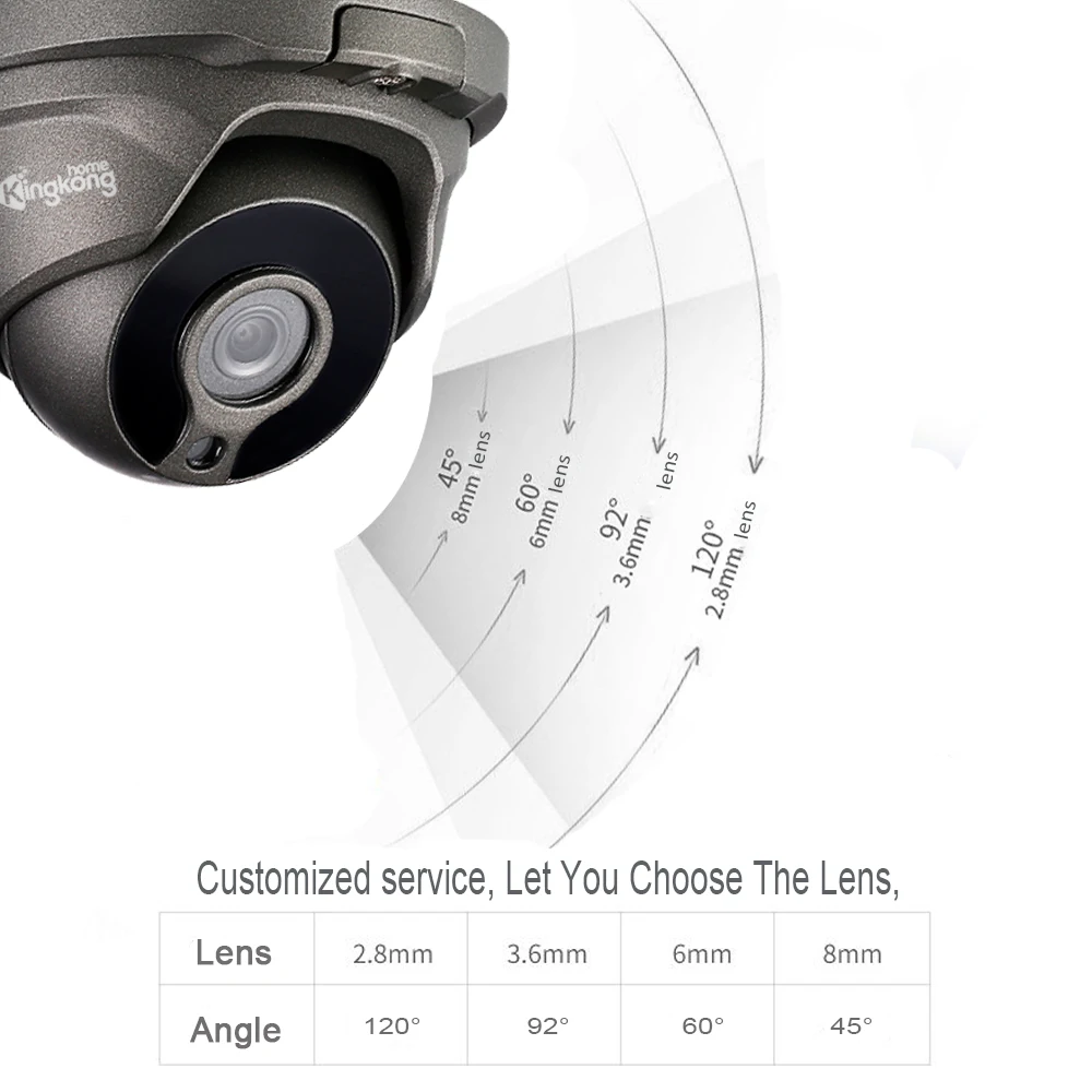 Kingkonghome 48v POE IP Camera 1080P 720P 960P IP67 Waterproof Outdoor Security IR Night Vision Surveillance onvif metal ip Dome Kingkonghome 48v POE IP Camera 1080P 720P 960P IP67 Waterproof Outdoor Security IR Night Vision Surveillance onvif metal ip Dome