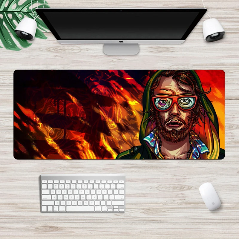 

Hotline Miami Mask Gaming Mousepad Large 70x30cm Computer Gamer Mouse pad Locking Edge Non-Skid Notebook Pc Keyboard Desk Mat