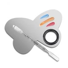 2 шт./компл. в форме бабочки из нержавеющей стали палитра для дизайна ногтей цветной дизайн ногтей Блестки для ногтей инструмент с лопатой