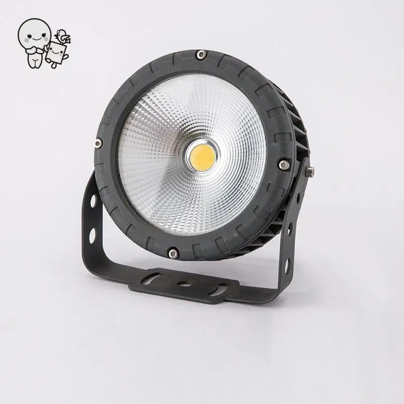 Открытый 10W20W30W50W черный алюминиевый круглый COB Светодиодный прожектор светильник