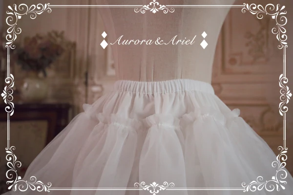 Petticoat Skirt Casual White Short Petticoat 8m A line under Skirt Lolita Pettiskirt