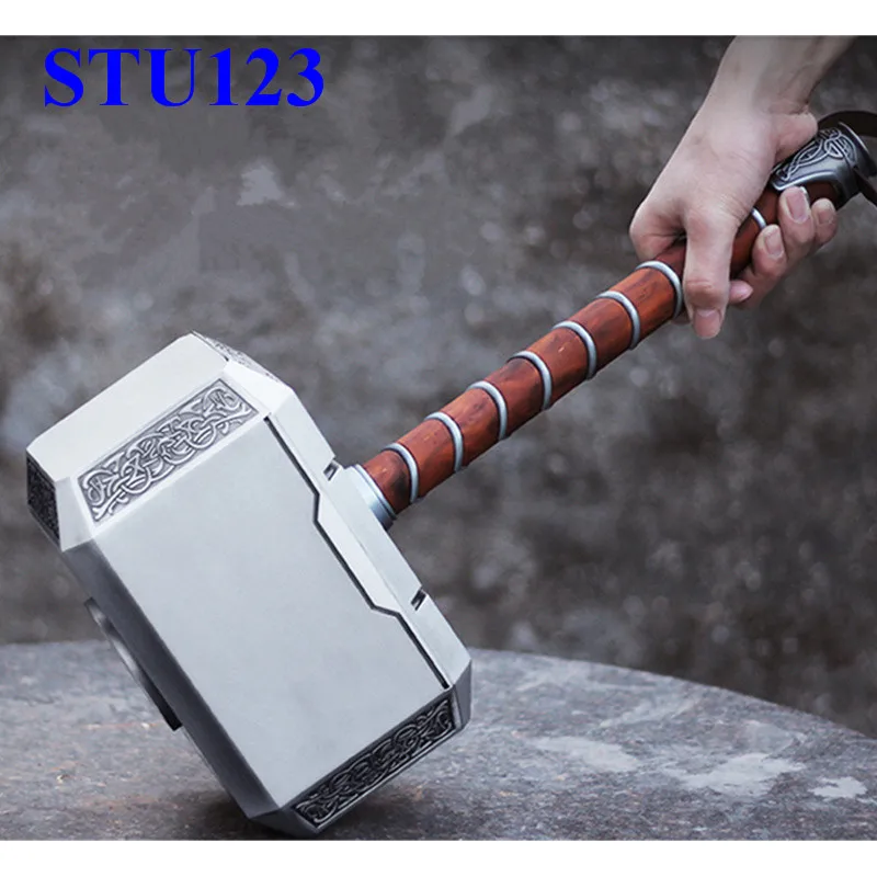 

20.47'' Avengers 1:1 All metal Mjolnir COS Alloy hammer Super hero Thor Using weapons Action Figure Model Toy Boxed 52cm N732