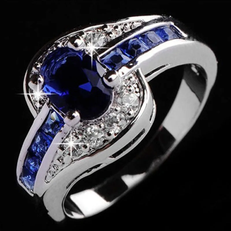 Buy fashion women Blue Zircon alloy