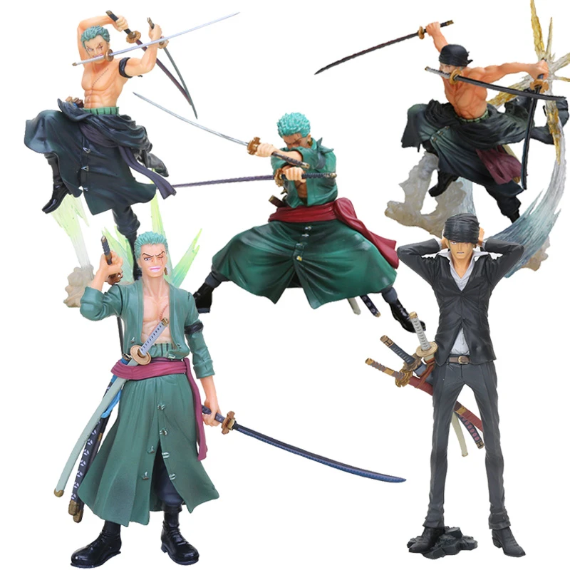 漫画の置物ロロノアゾロ Pvc 13 26cm ワンピース バトルバージョン レンゴク オニギリ ゾロ Roronoa Zoro One Piece Figurezoro Action Figure Aliexpress