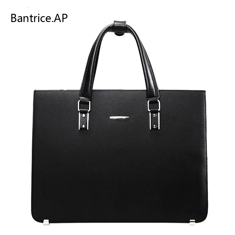 New High Quality font b Leather b font Men Laptop Briefcase Bag 14 Inch Computer Bags