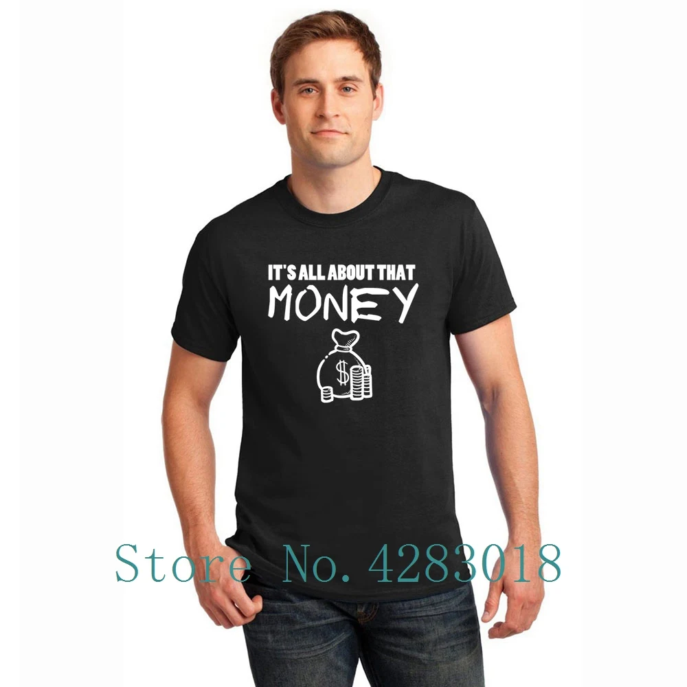 Money Investing Saving Gift Earning Rich T Shirt O Neck Kawaii Cute Men's T-Shirt Streetwear Plus Size 3xl Slogan Tee Top | Мужская